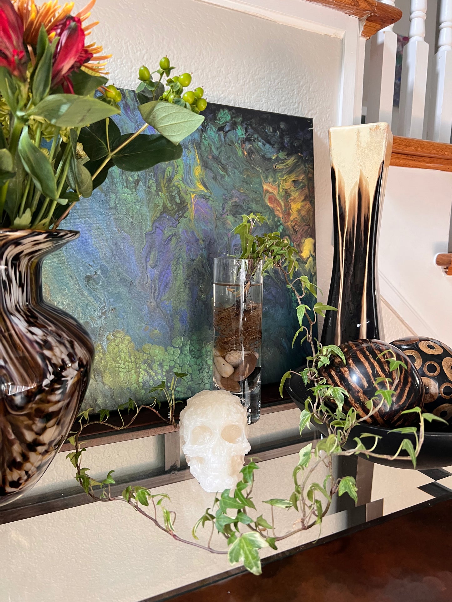Resin Skull - Deco with glow