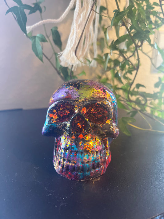 Resin/Foil/Glitter skull